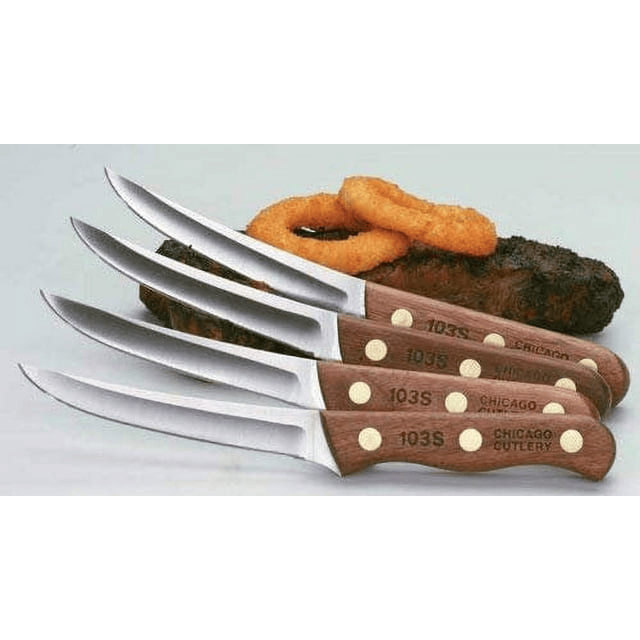 Chicago Cutlery Walnut Tradition 4-Piece Stainless Steel Steak Knife Set - SJB-DIAMOND ELITES