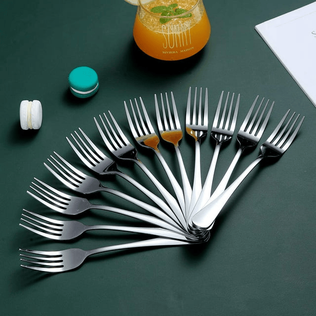 ReaNea Dinner Fork 12 Pieces Stainless Steel 8.17" Silverware Forks Set - SJB-DIAMOND ELITES