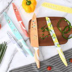 UPTRUST Knife Set, 10-piece Kitchen Knife Set Nonstick Coated with 5 Blade Guard, Multicolored Fruit Knives, Perfect as Kitchen Gifts - SJB-DIAMOND ELITES