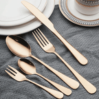 Silverware Set, AOMOTA 30 Piece Stainless Steel Flatware Silverware Set with Premium Gift box, Include Knife/Fork/Spoon/Teaspoon Service for 6, Mirror Finish, Smooth Edge - SJB-DIAMOND ELITES