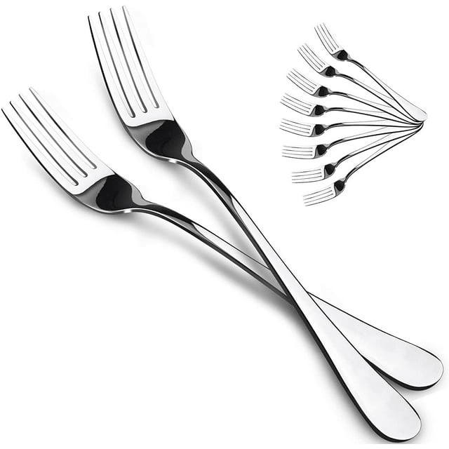 Ficcug Food-Grade Stainless Steel Dinner Forks Set,Salad Flatware Forks of 10 - SJB-DIAMOND ELITES