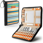 Camping Silverware Kit Cutlery Organizer Utensil Picnic Set - 12 Piece Mess Kit for 2 - Camp Kitchen BBQ's - SJB-DIAMOND ELITES