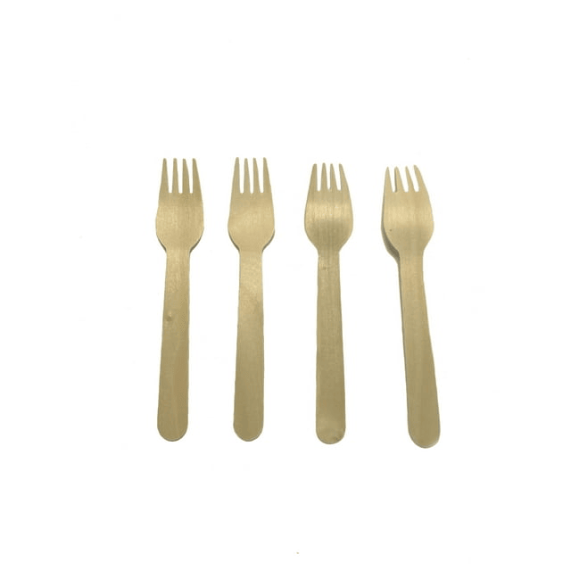 TXV Mart Wooden Disposable Forks, 100pcs, 6in Biodegradable Fork, Compostable Forks, Compostable Cutlery, Wooden Disposable Cutler - SJB-DIAMOND ELITES