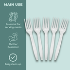 Clear Plastic Forks, 100 Count: Disposable Utensils and Cutlery, Great for Parties, Office & School - SJB-DIAMOND ELITES