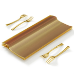 Mini Forks For Desserts - Bulk Pack Of 100 Mini Gold Dessert Forks - SJB-DIAMOND ELITES