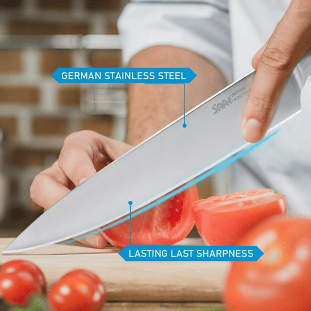 SAFH 8" Chef Knife, German Stainless Steel Sharp Knife, Premium Knife with Gift Box - SJB-DIAMOND ELITES