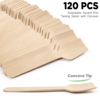 LotFancy 120Pcs Mini Wooden Spoons, 3.75" Disposable Tasting Sampling Spoon,Wood - SJB-DIAMOND ELITES