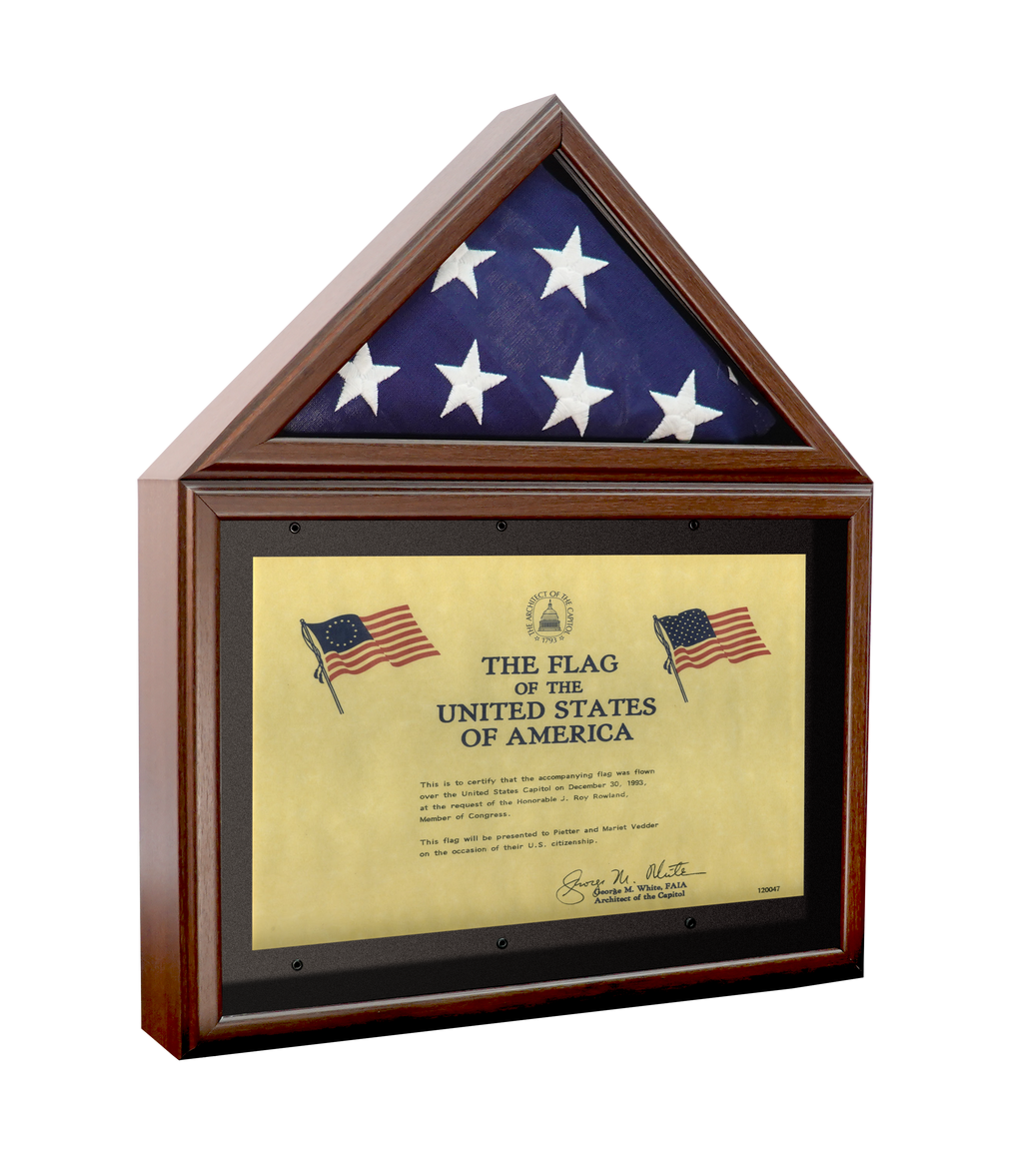 Large Military Shadow Box Frame Memorial Burial Funeral Flag Display Case The Military Gift Store