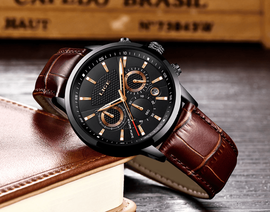 Men's  Waterproof Watch With Chronometers Day View Sport Analog Watches Excellent Look Perfect Gift For Him Stevvex