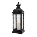 19'' High Rustic Style Metal Candle Lantern (Black) Lootquake LLC