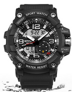 NEW Sport Analog-Digital Watch For Men and Woman  Waterresistant 50M Professional Waterproof Quartz Large Dial Military Wristwatches  With Night Mode - SJB-DIAMOND ELITES