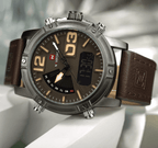 Men's Multifunction Digital Analog Waterproof Watch With Alarm And Automatic Time Zones Unique Design Excellent Gift - SJB-DIAMOND ELITES