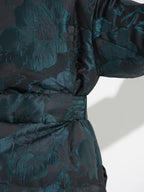 Monochrome Jacquard Down Coat in Vintage Emerald - SJB-DIAMOND ELITES