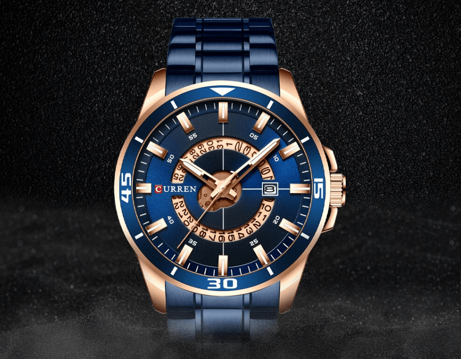 Men's  Modern Sports Waterproof Watch Luxury Unique Design  Fluorescent Hands Perfect Gift Stevvex