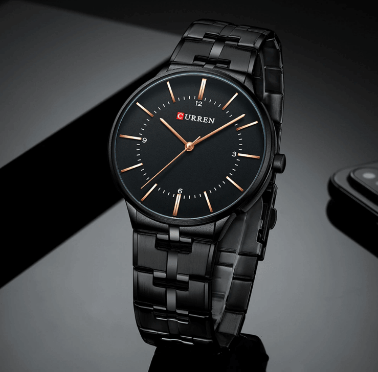 Men's  Waterproof Watch With Shining Bracelet In Five Modern Designs Perfect Gift For Your Loved One Stevvex