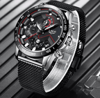 Men's Sports Waterproof Watch With  Stainless Steel Bracelet Unique Design Perfect Gift For Your Man Stevvex
