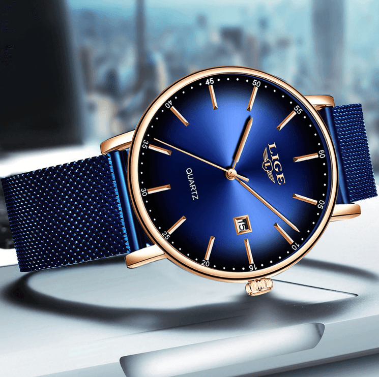 Men's Elegant  Watch With Stainless Steel Straps And Special Date Display Excellent Look Unique Design Perfect Gift Stevvex