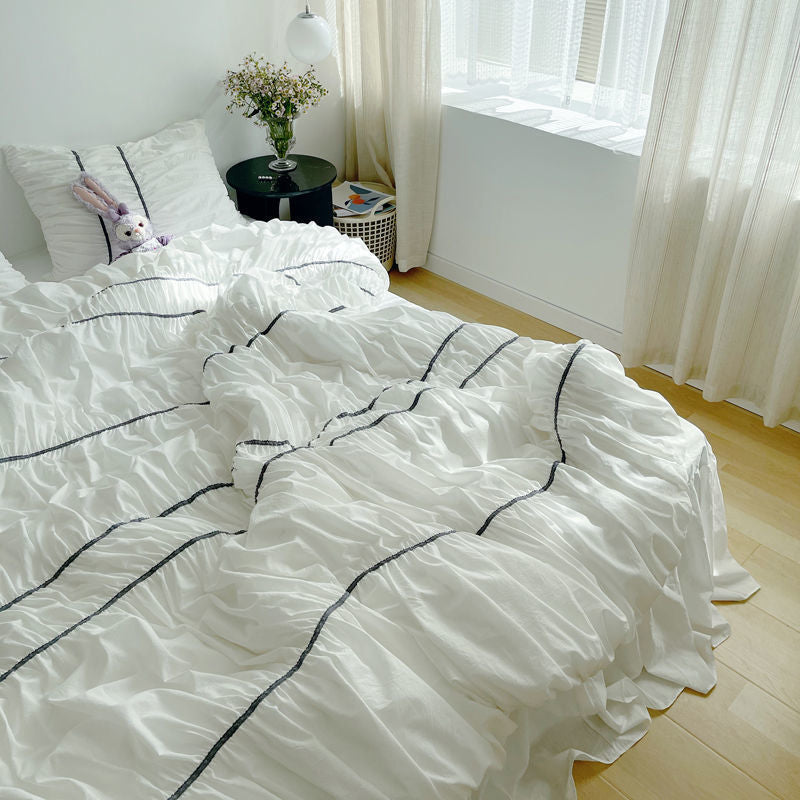 Handmade Bubble Pleated Cotton Four-piece Cotton Set Pi-Mart