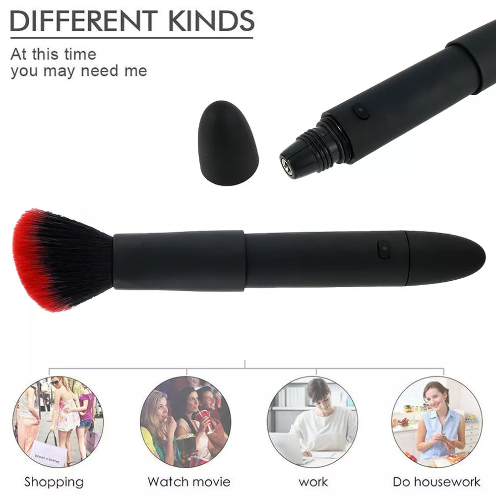 USB Silicone Makeup Brush Plus Bullet Vibrator Pi-Mart