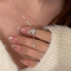 Female With Hearts Zircon Romantic Angel Clavicle Chain Pi-Mart