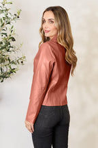Women Classic Neck Zip-Up Jacket For Everyday Wear Elegant Girls Jacket Stevvex