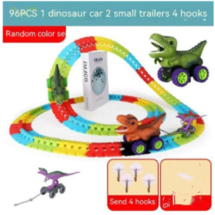Children's Roller Coaster Dinosaur Track Electric Plastic Toy Pi-Mart