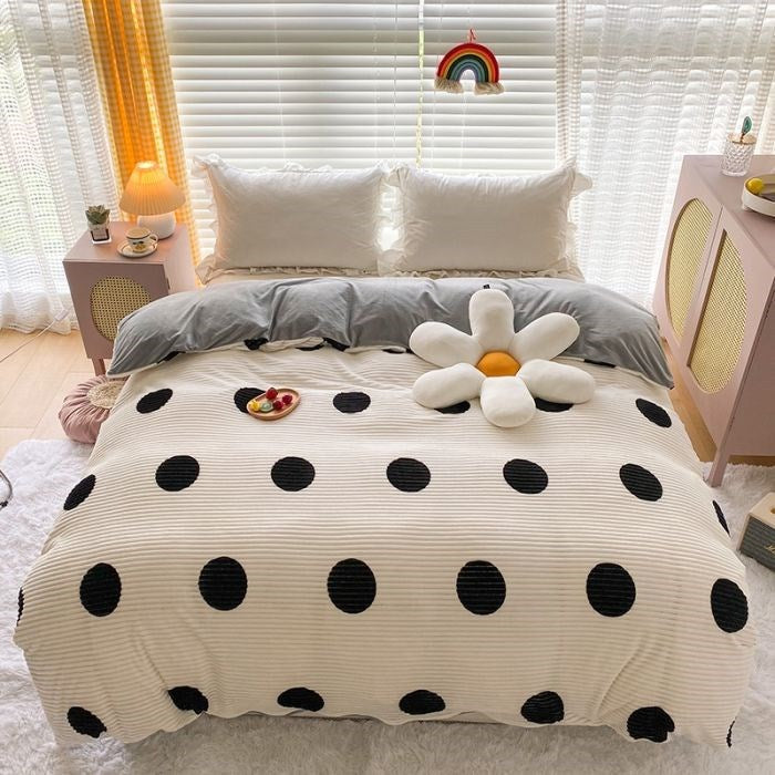 Double-sided Warm Coral Fleece Duvet Cover Pi-Mart