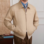 Suede Bomber Jacket Men's Casual Turn-down Collar Coat Pi-Mart