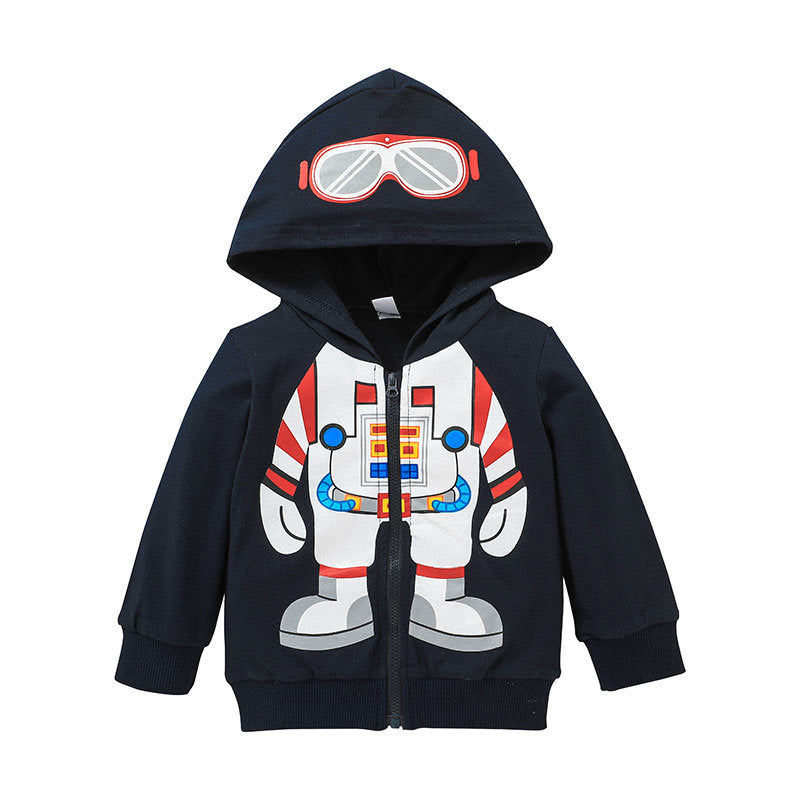 Children's Hooded Tops Jackets Kids Zipper Shirts Pi-Mart