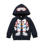 Children's Hooded Tops Jackets Kids Zipper Shirts Pi-Mart