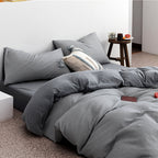 Tianzhu Cotton Nude Sleeping Four-piece Set 100 Cotton Simple Knitted Quilt Cover Bedding Pi-Mart