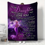 1pc Flannel Blanket, To My Daughter From Mom Mermaid Blanket, Warm Cozy Soft Throw Blanket For Couch Bed Sofa