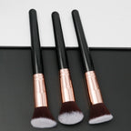 Flat Head Bevel Three Piece Portable Makeup Brush Pi-Mart