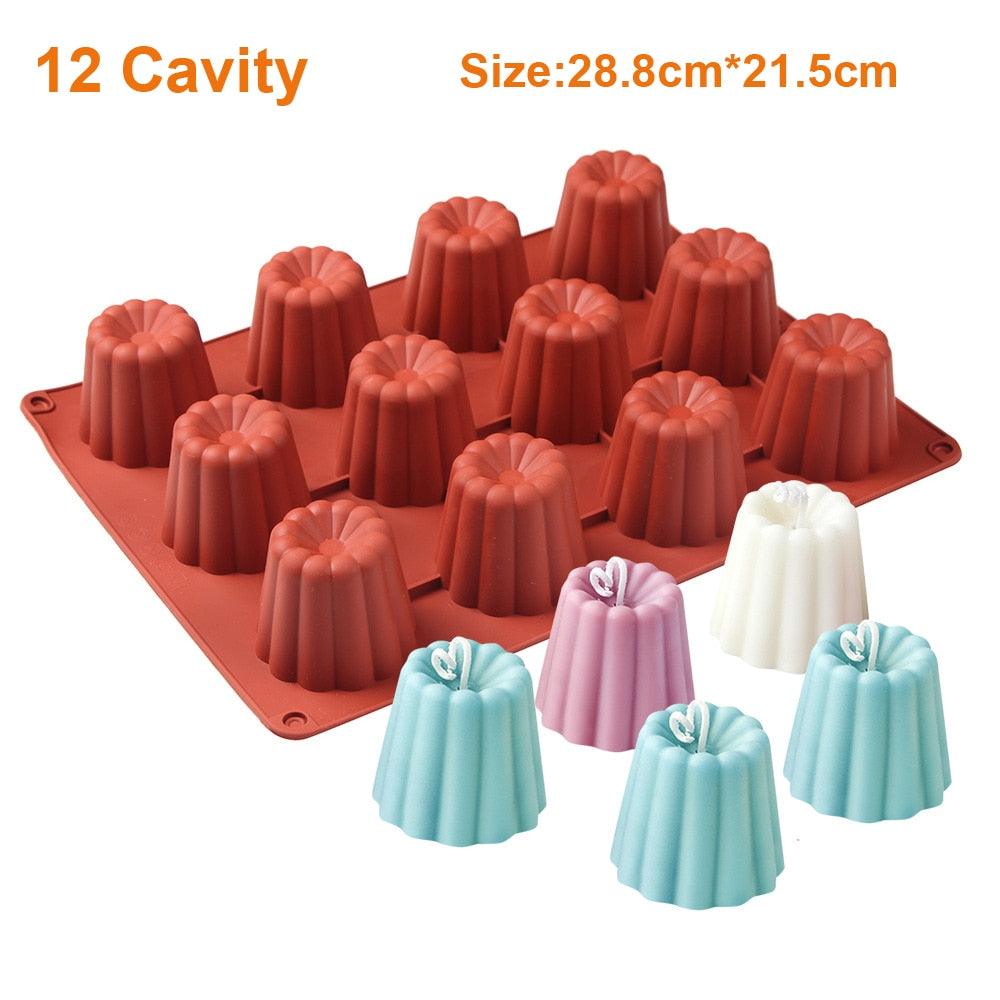 12 Cavity Silicone Mold Cake Mold Muffin Cupcake Baking Tray Dessert Pastry Cake Decorating Tools Nonstick Cannel Mold Baking Cake Pan For Bread Muffin Cake Baking Pan Kitchen Baking Molds Stevvex