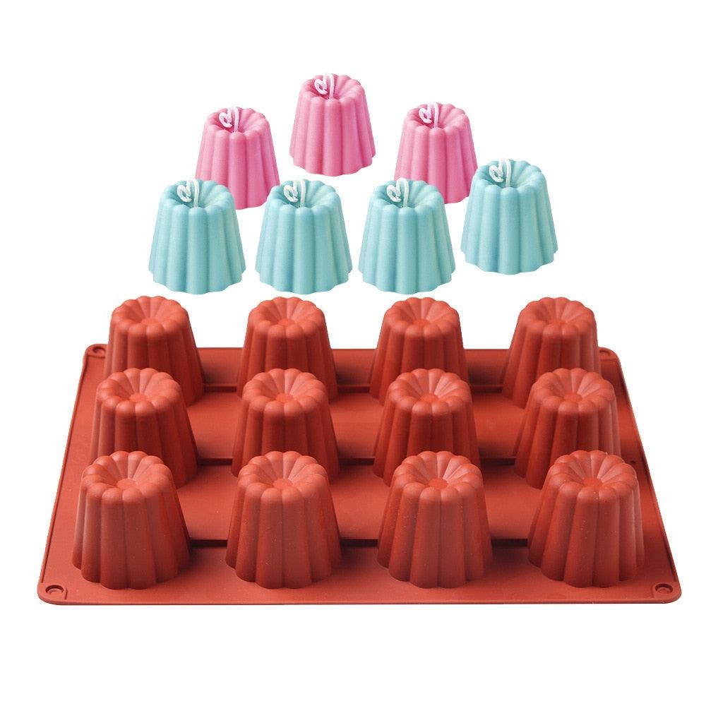 12 Cavity Silicone Mold Cake Mold Muffin Cupcake Baking Tray Dessert Pastry Cake Decorating Tools Nonstick Cannel Mold Baking Cake Pan For Bread Muffin Cake Baking Pan Kitchen Baking Molds Stevvex