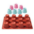 12 Cavity Silicone Mold Cake Mold Muffin Cupcake Baking Tray Dessert Pastry Cake Decorating Tools Nonstick Cannel Mold Baking Cake Pan For Bread Muffin Cake Baking Pan Kitchen Baking Molds Stevvex