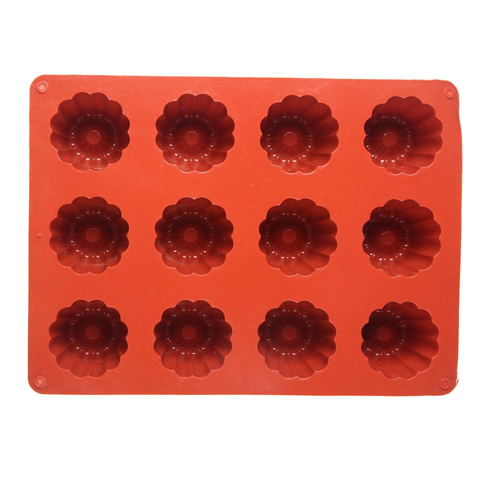 12 Cavity Silicone Mold Cake Mold Muffin Cupcake Baking Tray Dessert Pastry Cake Decorating Tools Nonstick Cannel Mold Baking Cake Pan For Bread Muffin Cake Baking Pan Kitchen Baking Molds Stevvex