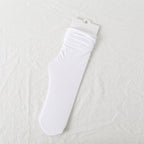 1/2 Pairs Girls Thin Socks Pack Harajuku Cute Long Frilly Socks Casual Soft Nylon High Elastic Solid White Purple Solid Color Stylish Casual Socks For Men And Women Stevvex