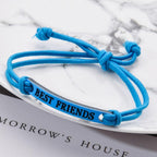 12 pcs/set Charms Bracelet Couple Braided Adjustable Elastic Rope Chain Handmade Bracelets Adjustable Rope Matching Set Comfortable Bracelet Gift For Women Best Friend Matching Relationship Jewelry