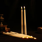 12 Pieces Warm White Light Flameless LED Taper Candles Flickering Remote Battery Operated Led Warm 3D Wick Light Window Candles Real Wax Christmas Home Wedding Decor Battery Operated Christmas Halloween Wedding Decoration Candles Stevvex