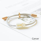 12 Zodiac Bracelet Charm Jewelry Adjustable Braided Rope Couple Bracelets Handmade Navy String Bracelet With Metal Knot Men Women Braided Bracelets Gifts