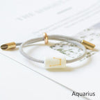 12 Zodiac Bracelet Charm Jewelry Adjustable Braided Rope Couple Bracelets Handmade Navy String Bracelet With Metal Knot Men Women Braided Bracelets Gifts