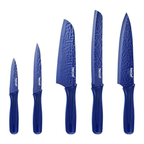 Hecef 5PCS Kitchen Knife Set, Blue Sharp Essential Chef Cooking Knives with Ergonomic Handle - SJB-DIAMOND ELITES