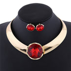 Jewel necklace earring set