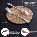 Aursear Upgrade Stainless Steel Dinner Forks Set, Salad Forks,Silver - SJB-DIAMOND ELITES