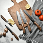 Cohesion Knife Magnetic Strip & 5 Pcs Kitchen Knife Set - Magnetic Knife Holder for Wall Stainless Steel Chef Knife - SJB-DIAMOND ELITES