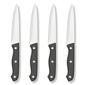 GPED Steak Knives Set of 4, 4.5-inch Serrated Steak Knife Set, Ultra Sharp Stainless Steel Triple Rivet Collection Kitchen Steak Knife Set, Non-Stick & Rust-Resistant Dinner Knives - SJB-DIAMOND ELITES