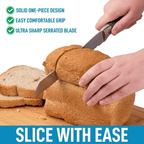 Zulay Kitchen Serrated Bread Knife Black - SJB-DIAMOND ELITES