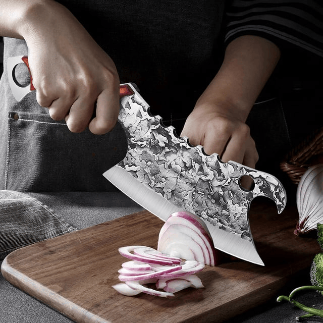 Dream Reach Butcher Knife Outdoor Meat Cleaver with Leather Sheath for Outdoor Camping Cooking BBQ Perfect Valentine's Day Gift for Men Hunting Camping - SJB-DIAMOND ELITES