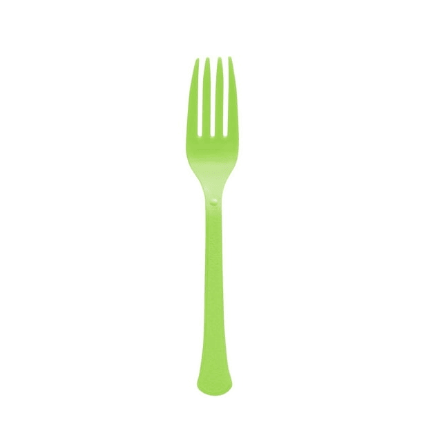 Kiwi Green Plastic Forks, 20 Ct., Full Size - SJB-DIAMOND ELITES